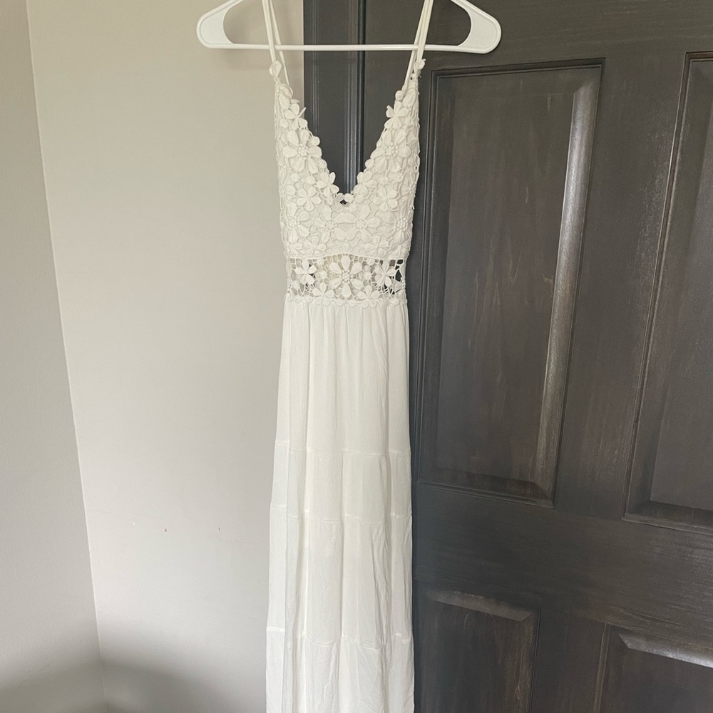 white maxi dress